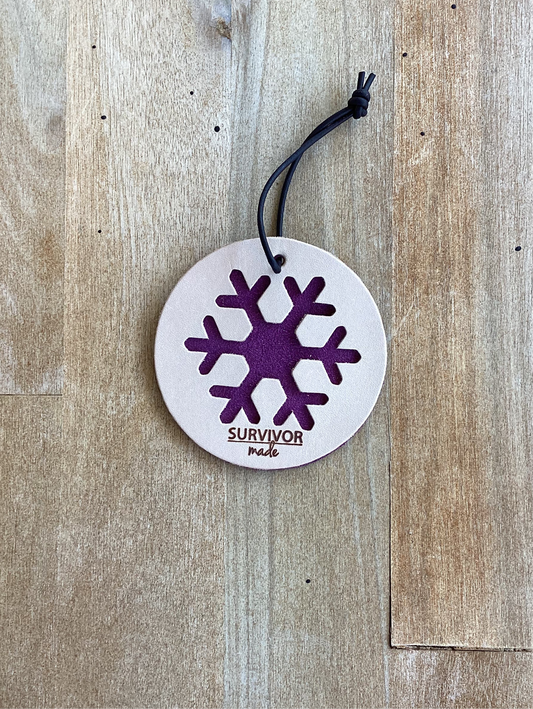 Snowflake Ornament Bright Purple