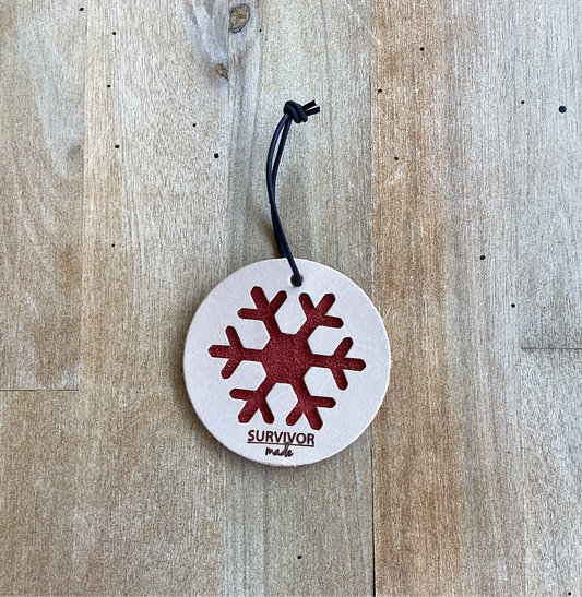 Snowflake Ornament Bright Red