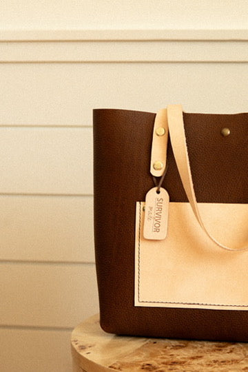 Coffee/Natural Tote