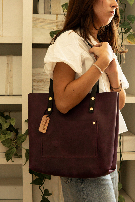 Purple Denver Large Tote