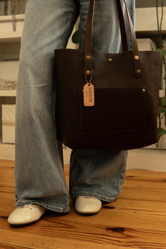 Dark Brown Kodiak Large Tote