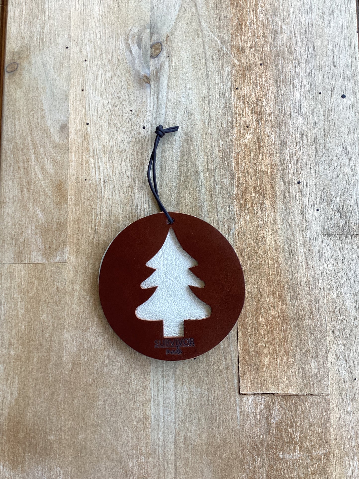 Christmas Tree Cognac and Ivory