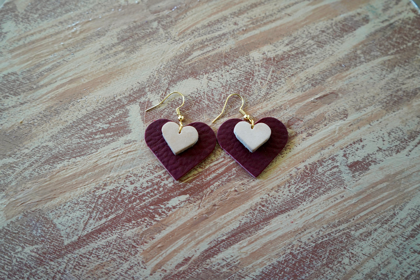 Double-Layered Hazel Hearts Earrings
