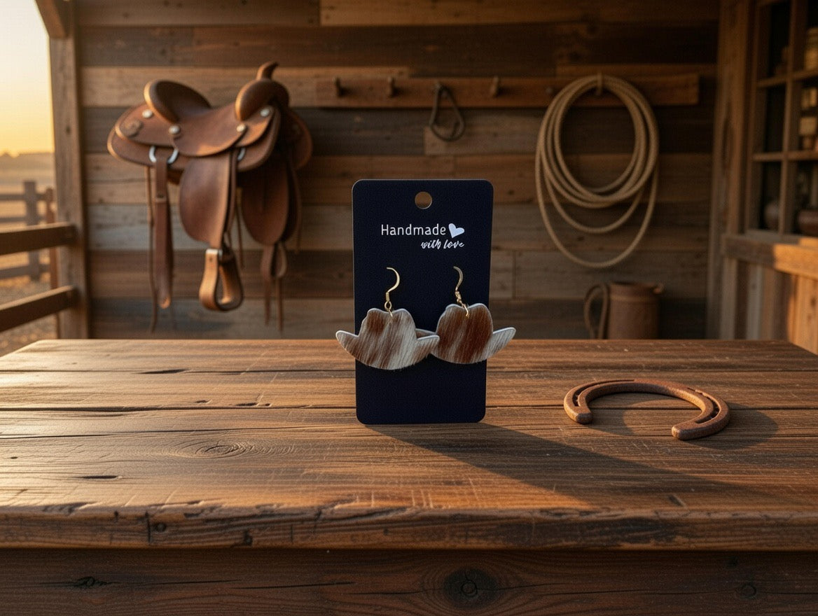 CowGirl Hat Earrings