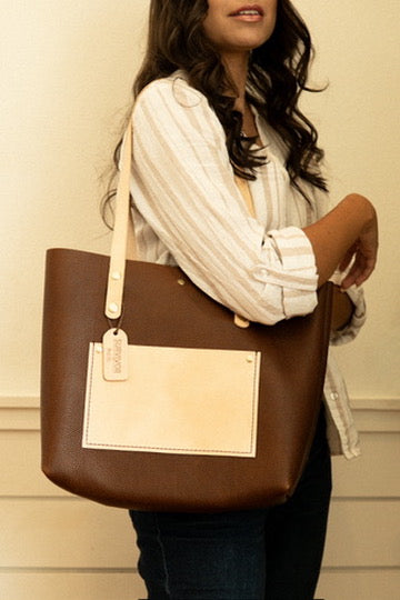 Coffee/Natural Tote