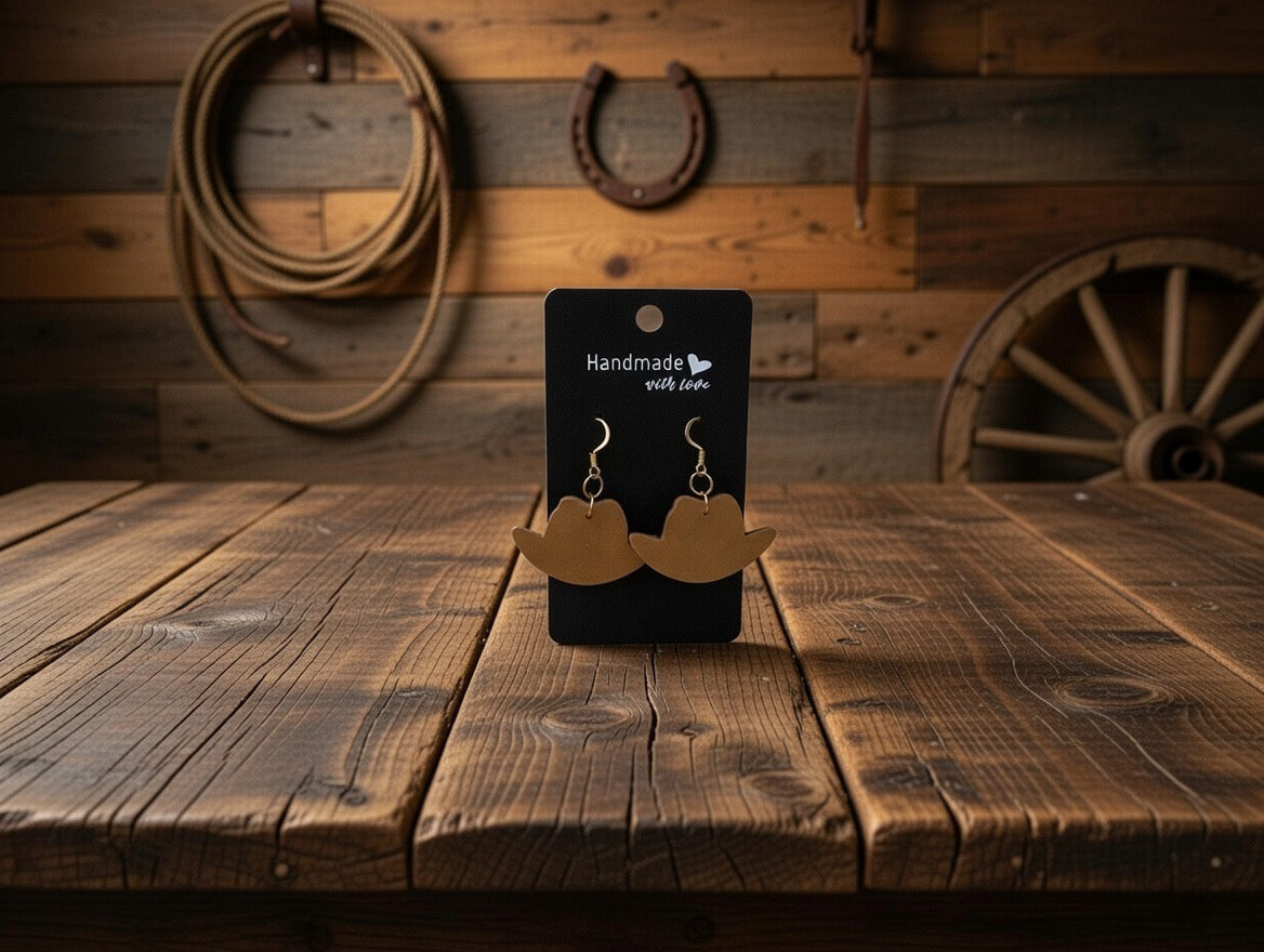 CowGirl Hat Earrings