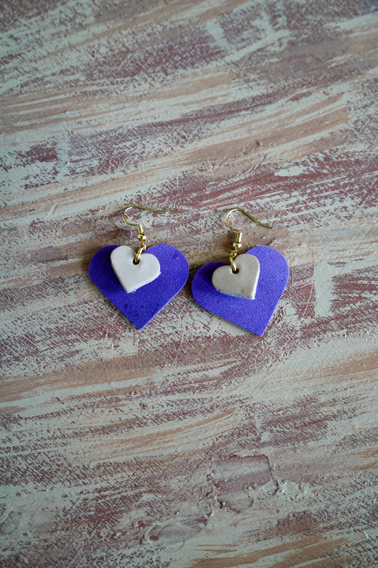 Double-Layered Hazel Hearts Earrings