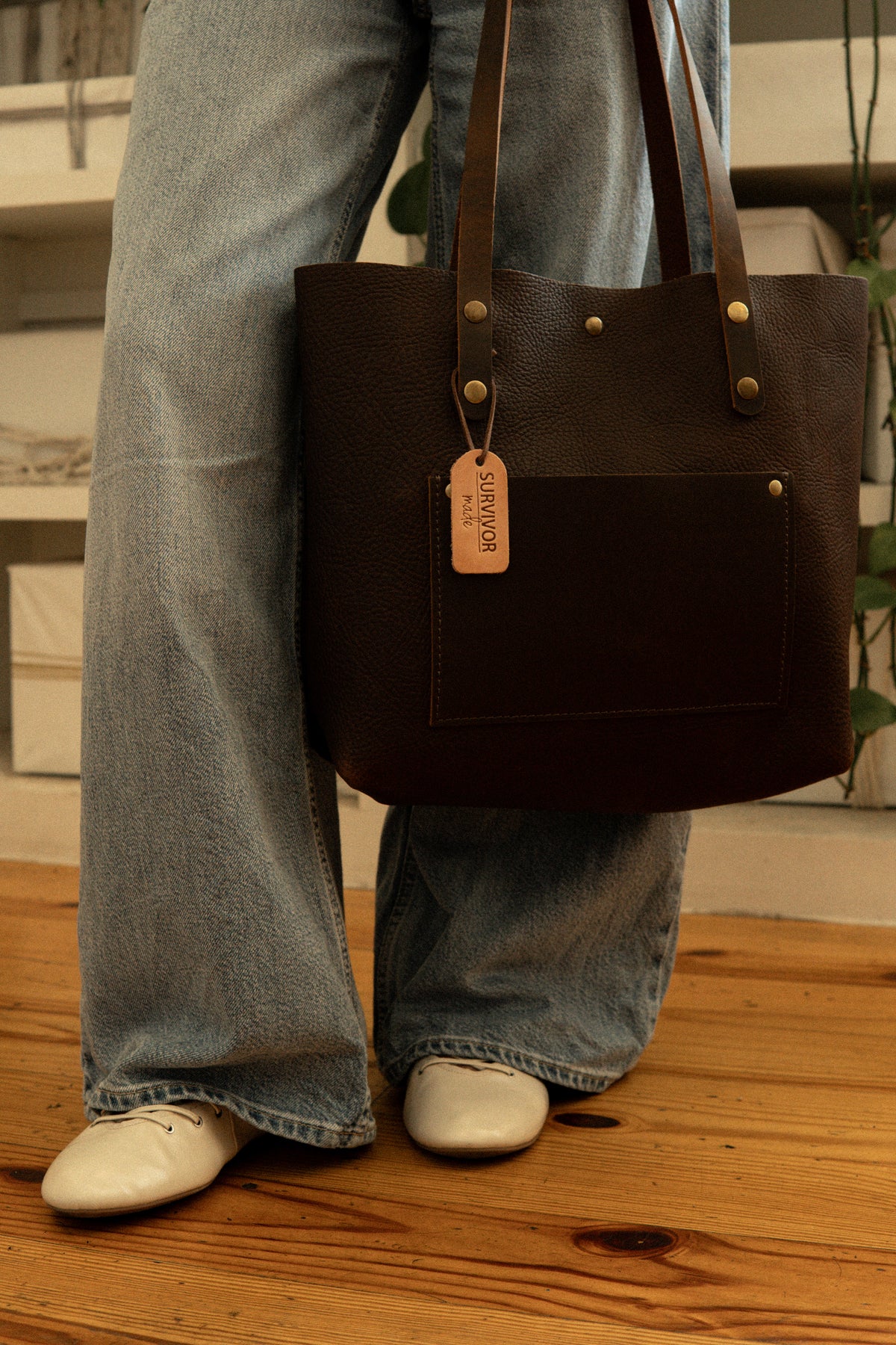 Dark Brown Kodiak Large Tote