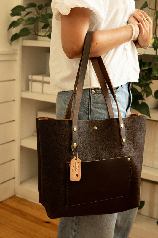 Dark Brown Kodiak Large Tote