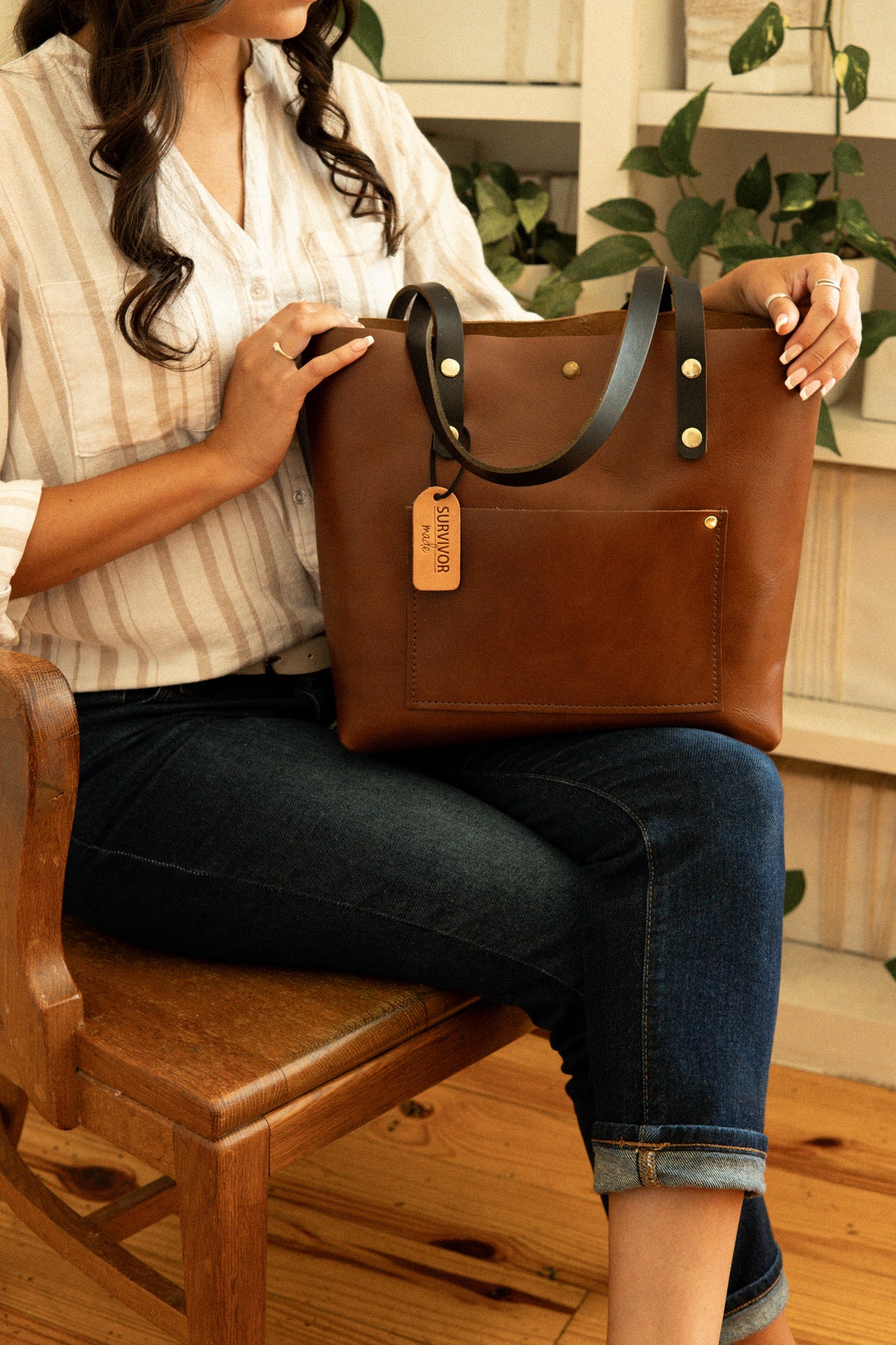 Vermont Cognac Large Tote