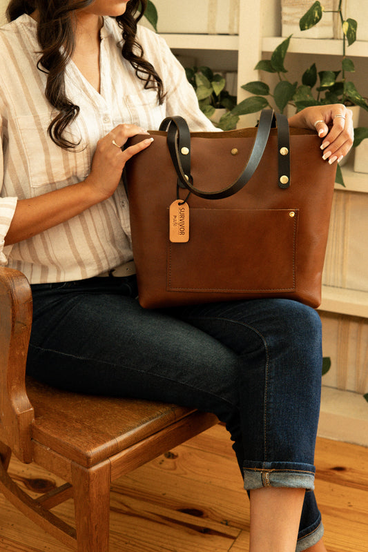 Vermont Cognac Large Tote