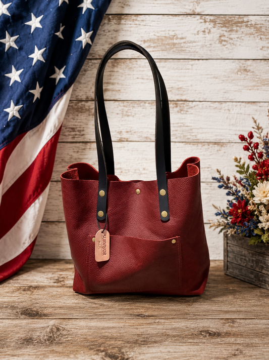 🇺🇸 Deep Red Kodiak Large Tote 🇺🇸
